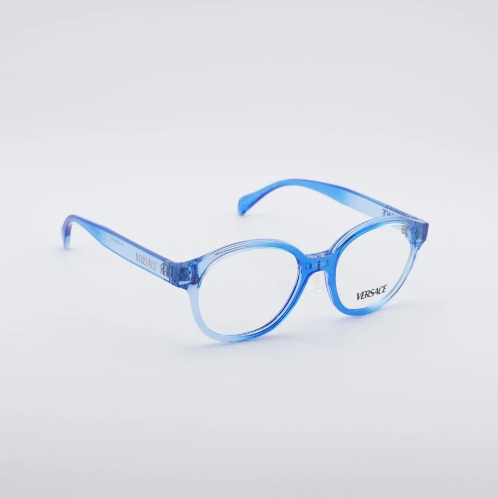 Versace Kids VK3012 5532 Eyeglasses Transparent Blue 47mm Round Frame